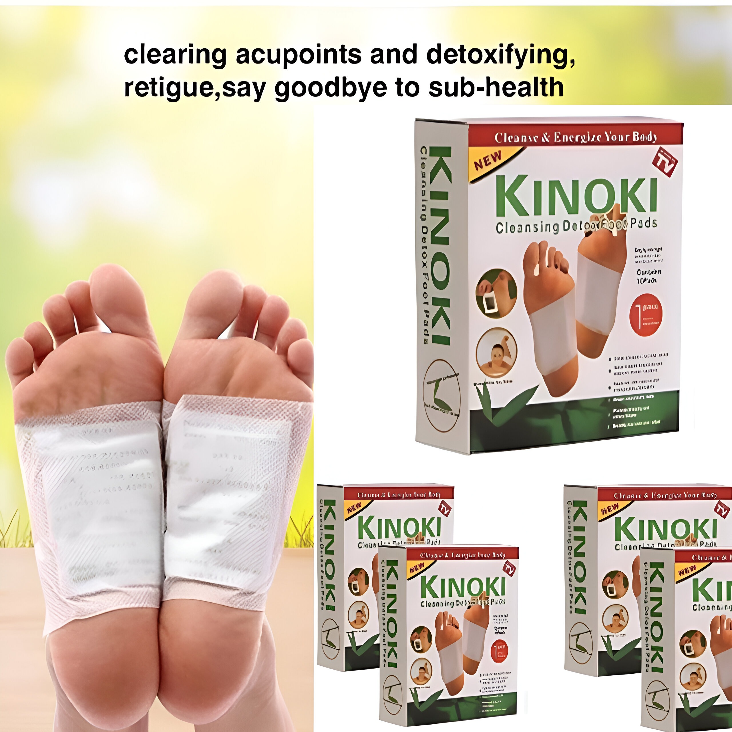 2 PACKETS KINOKI DETOX FOOT PADS