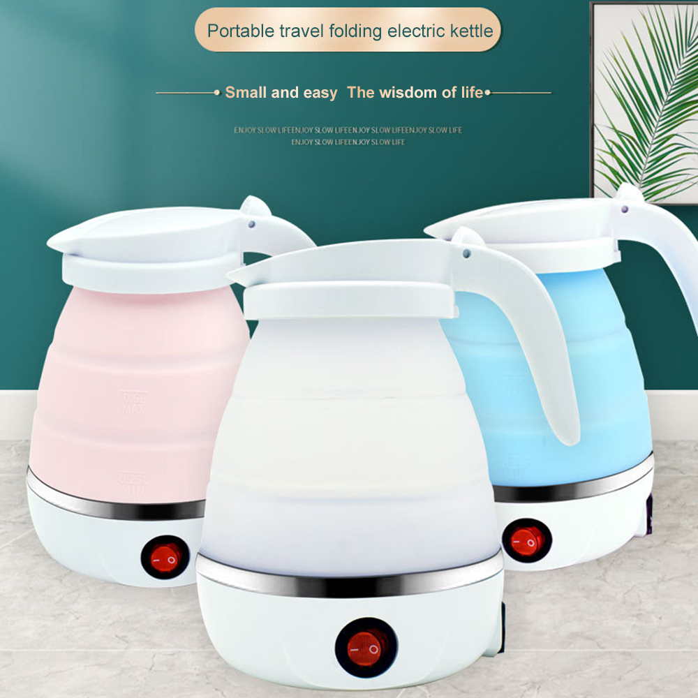 PORTABLE SILICONE ELECTRIC TRAVEL KETTLE FOLDABLE WATER HEATER