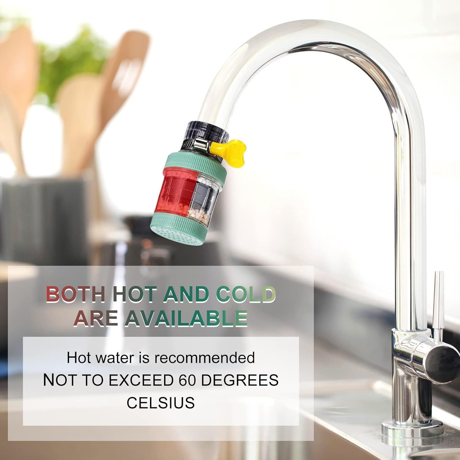 6 LAYER FAUCET WATER FILTER WITH 360° ROTATION TAP PURIFIER