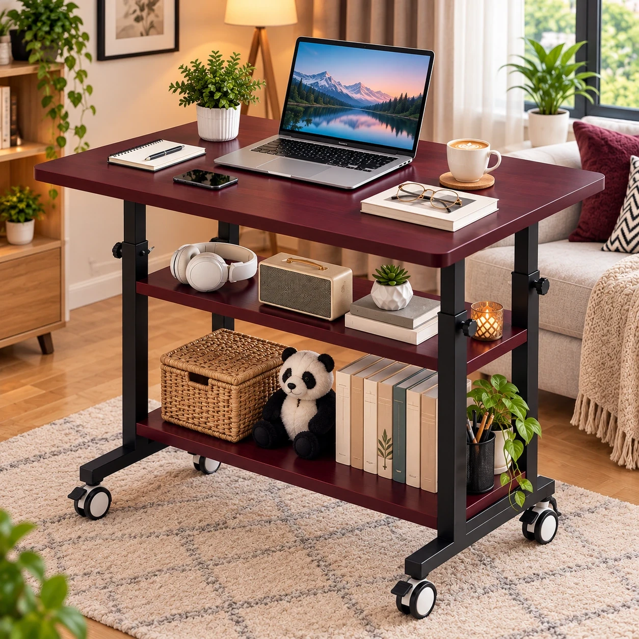 MAROON 4 STAND HEIGHT ADJUSTABLE TABLE MOVEABLE DESK